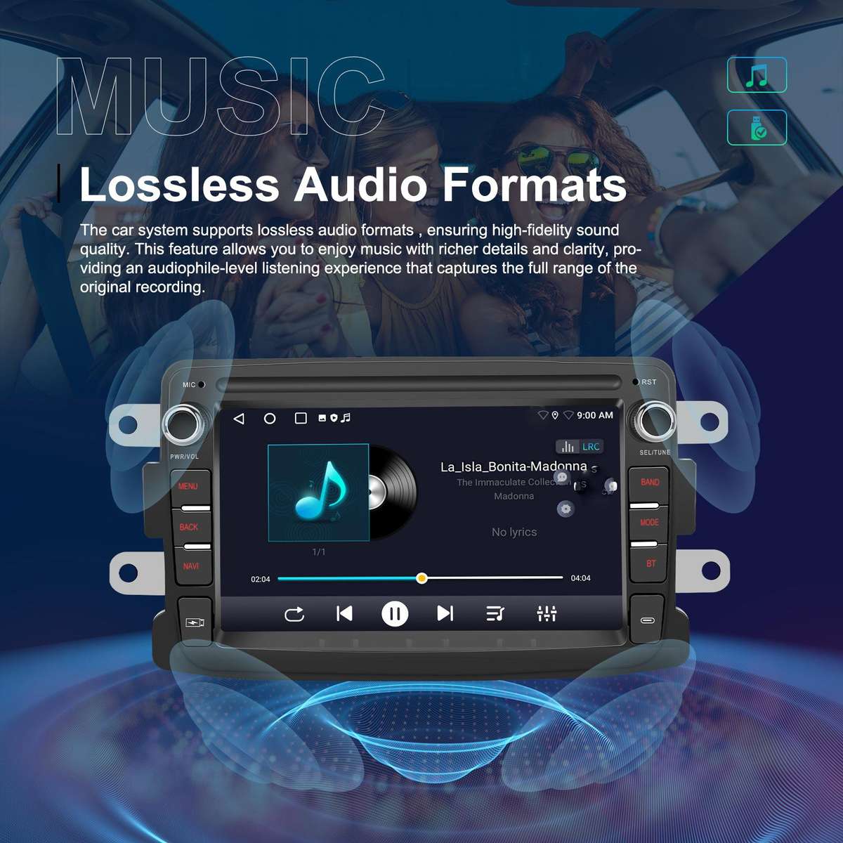 7 inch Horizontal Screen Android Navigation Car Bluetooth MP5 Player, For Renault / Captur / Symbol,