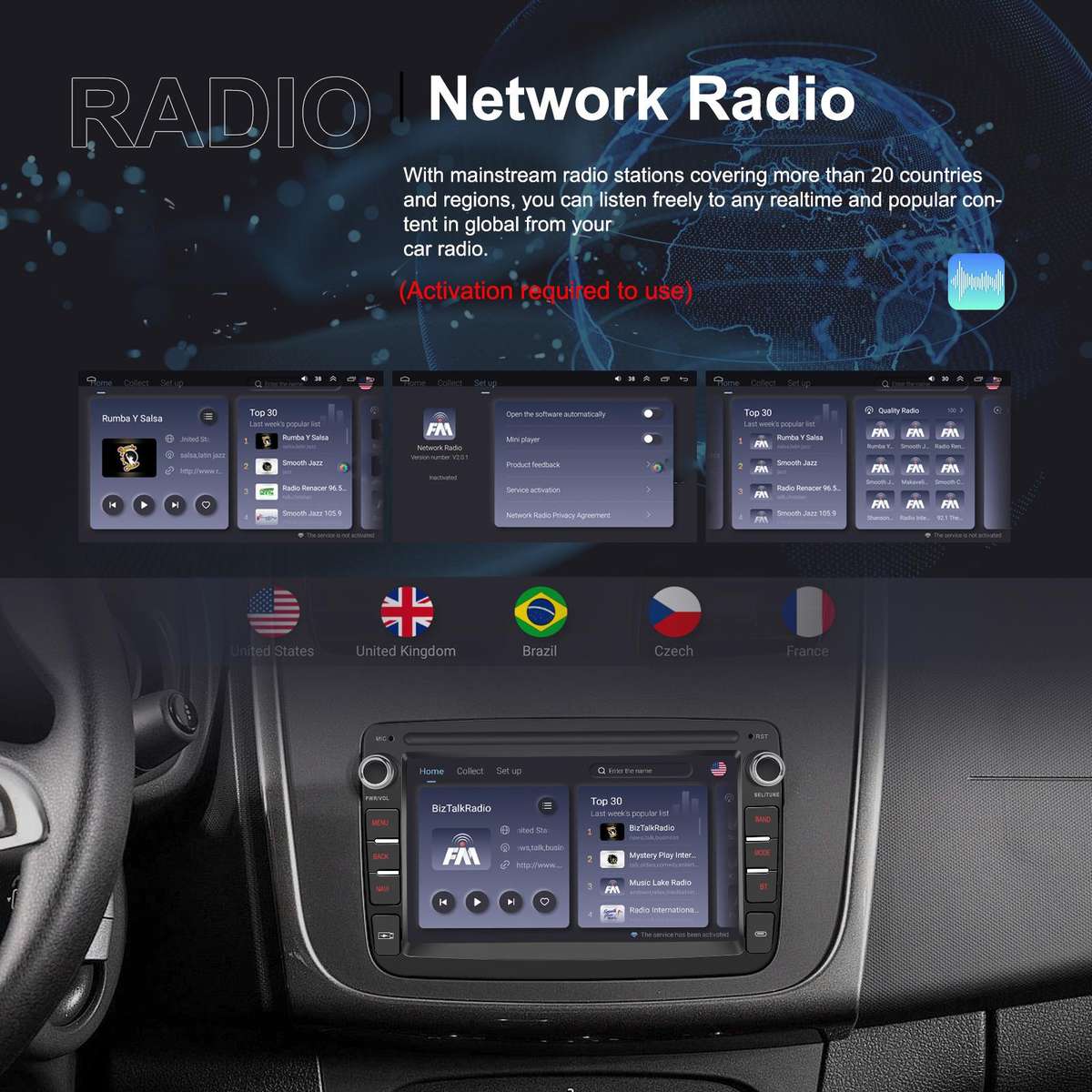7 inch Horizontal Screen Android Navigation Car Bluetooth MP5 Player, For Renault / Captur / Symbol,