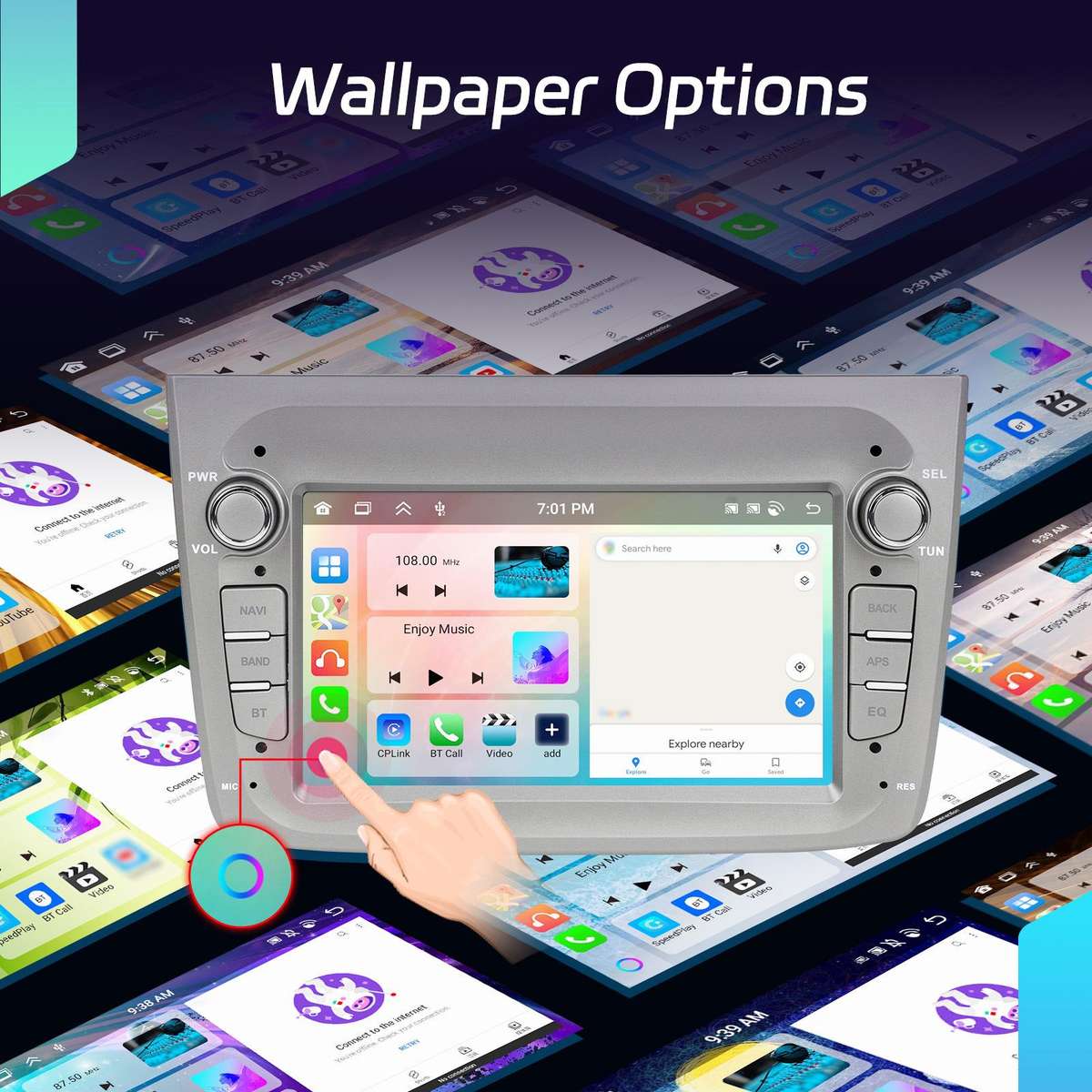For Alfa Romeo MITO 2008-2016 7 inch Horizontal Screen Android 15 Carplay Car Center Control Integra