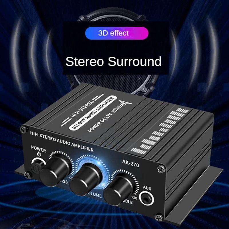 AK270 With DC Line Car Home Stereo Mini Amplifier