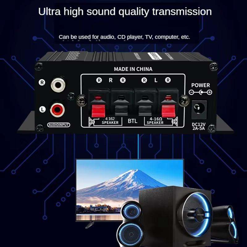 AK270 With DC Line Car Home Stereo Mini Amplifier