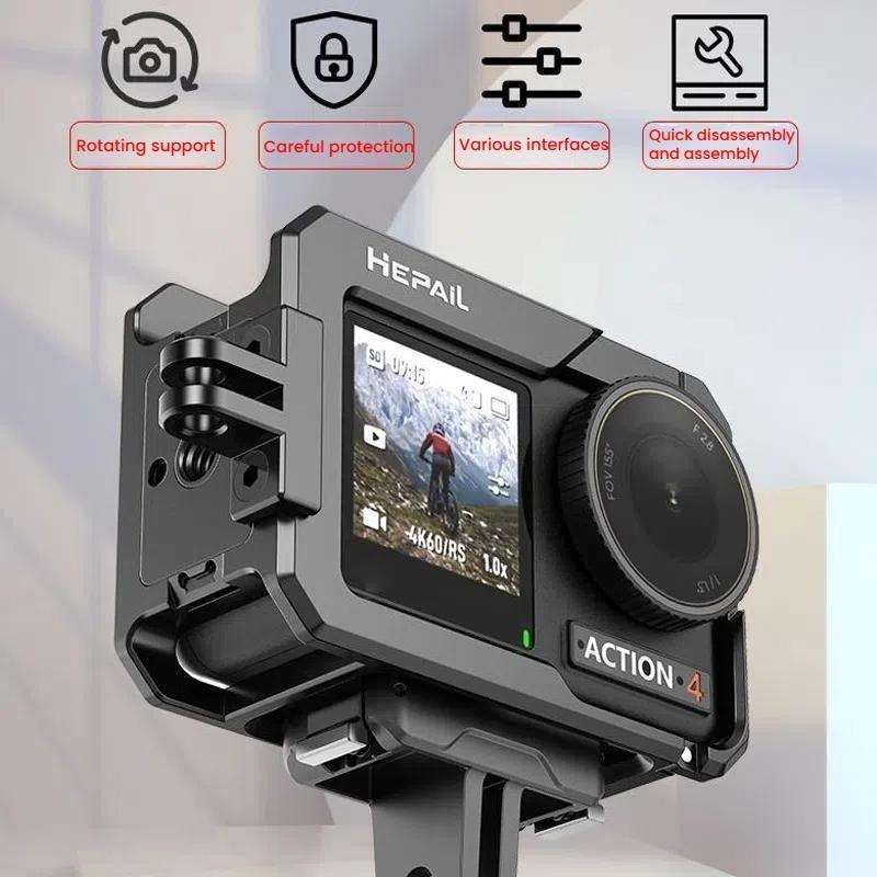 For DJL Action 4 / 3 HEPAIL C-AC4 Metal Rabbit Cage Anti-fall Heat Dissipation Protection Frame