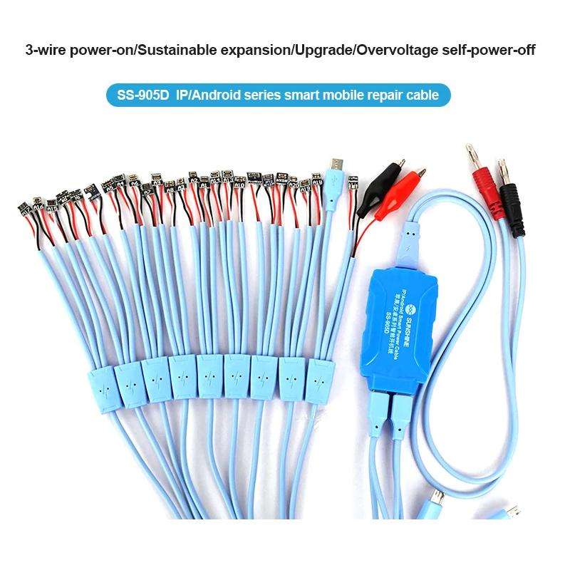 SUNSHINE SS-905D For iPhone / Android Series Power Supply Start-up Cables Mobile Phone Repair Test