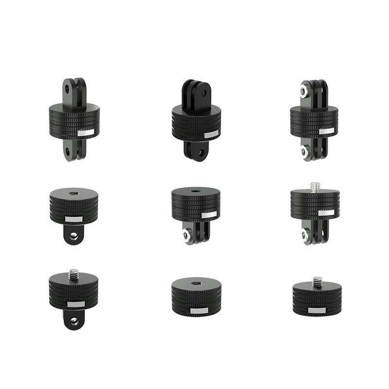 TFSM105 1/4 Female To 3-page Card Slot Action Camera Quick Release Adapter Tripod Accessories