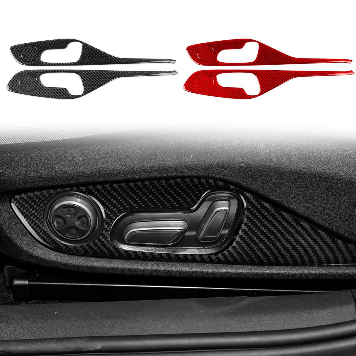 For 2022-2025 BYD Seal 4-Piece/Set Seat Adjustment Decorative Stickers(Black)