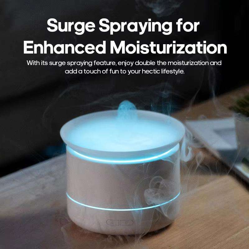 200ml Sea of Clouds Aroma Diffuser Essential Oil Humidifier with 7-Color Mood Lights USB ... White
