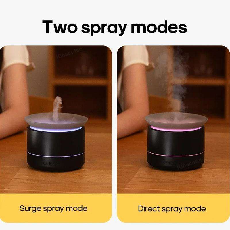 200ml Sea of Clouds Aroma Diffuser Essential Oil Humidifier with 7-Color Mood Lights USB ... White