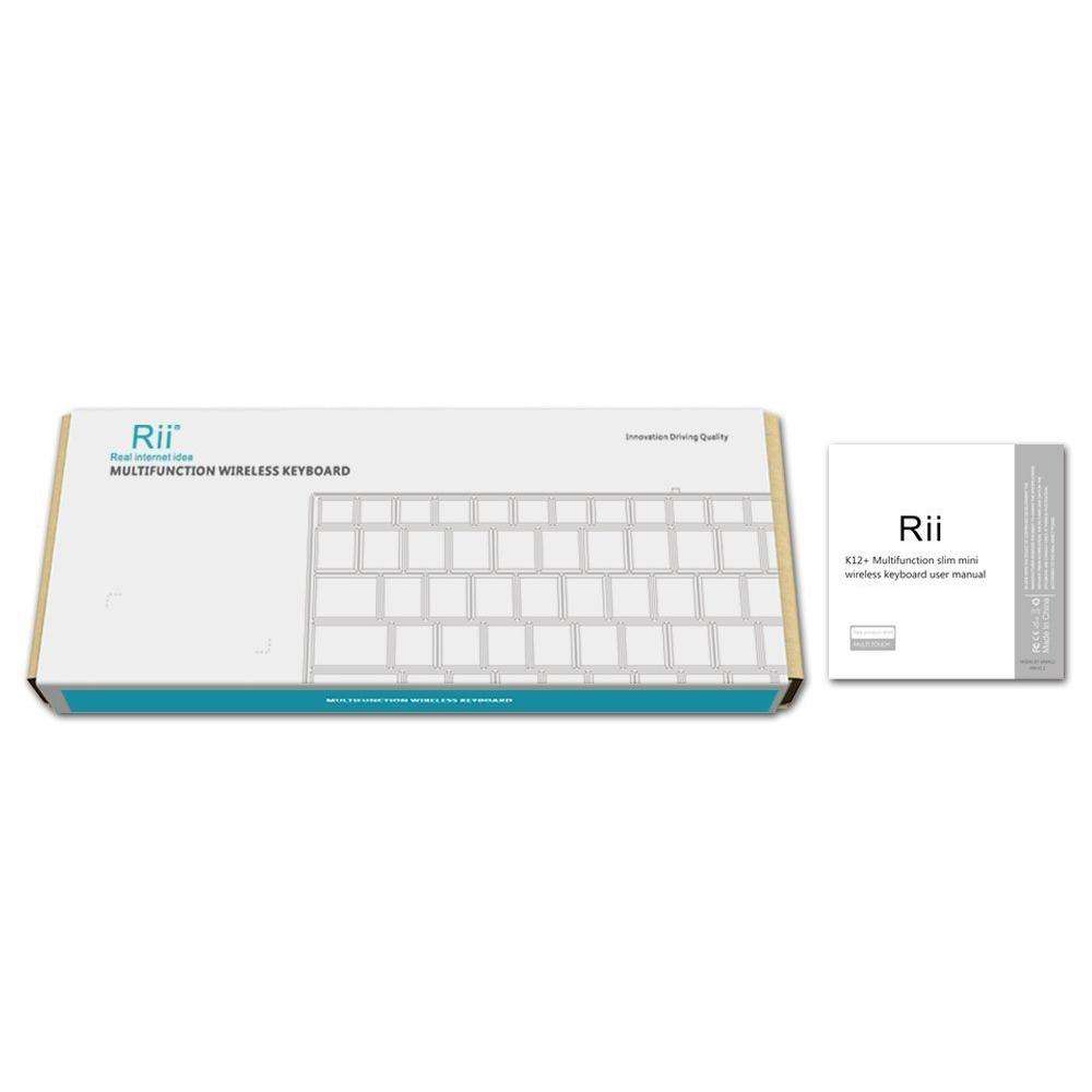 Rii K12+ Office Computer Notebook Silent 2.4GHz Wireless Mini Keyboard(Black)