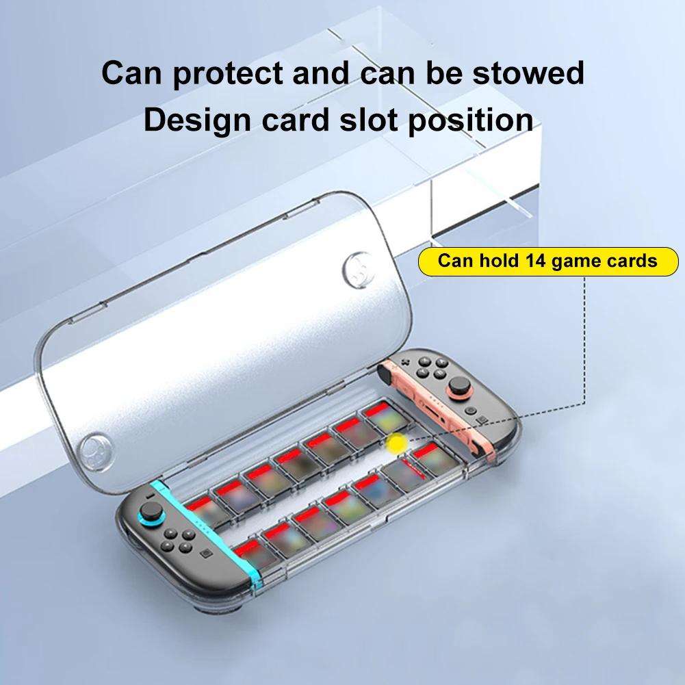 For Nintendo Switch 2 Console Crystal Storage Case Organizer Anti-Scratch Travel ... (Clear Black)