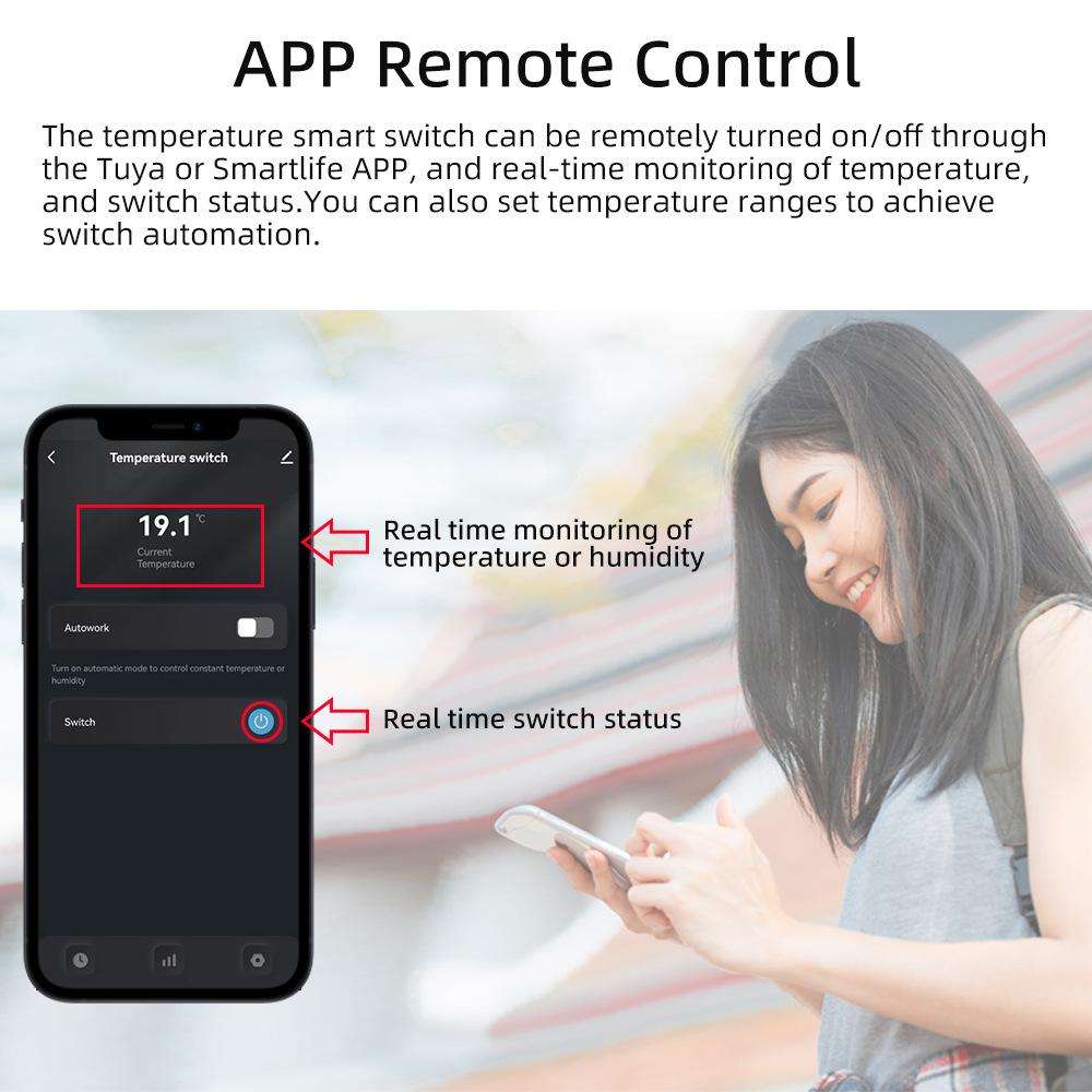Graffiti WIFI Temperature Dry Contact Switch Module APP Remote Control Switch, Supports Google / Ale