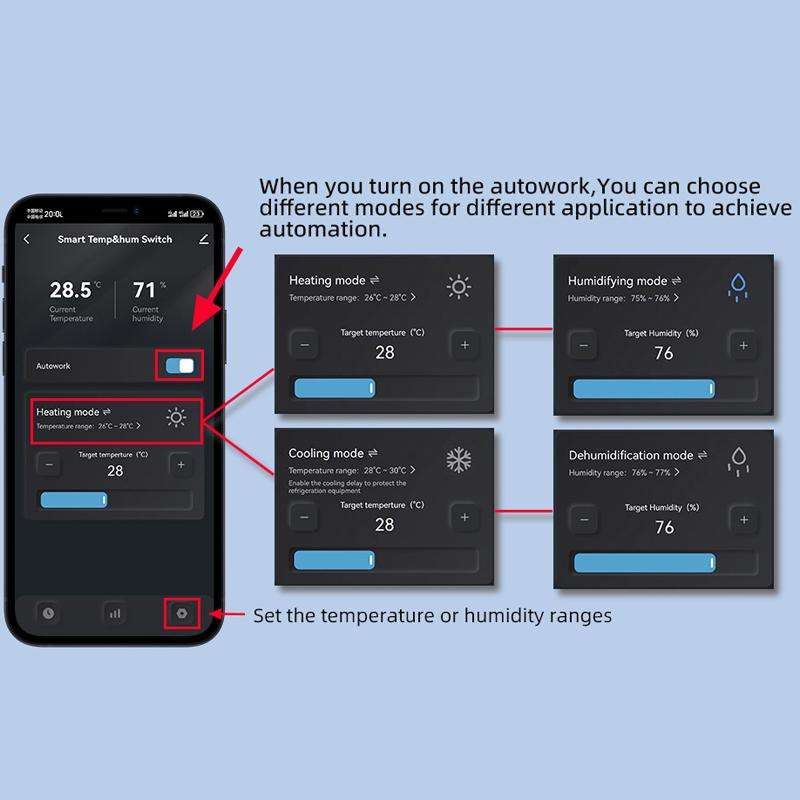 Graffiti WIFI Temperature Dry Contact Switch Module APP Remote Control Switch, Supports Google / Ale