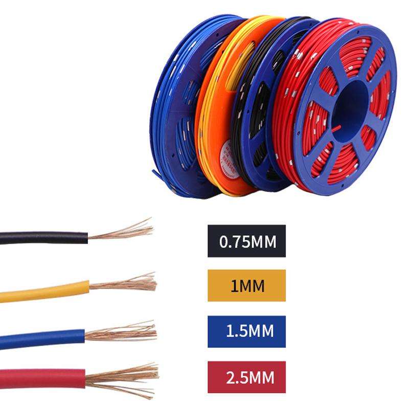 40m Automotive Pure Copper Core Insulated Wire, Specification: 0.75 Square Meters Black
