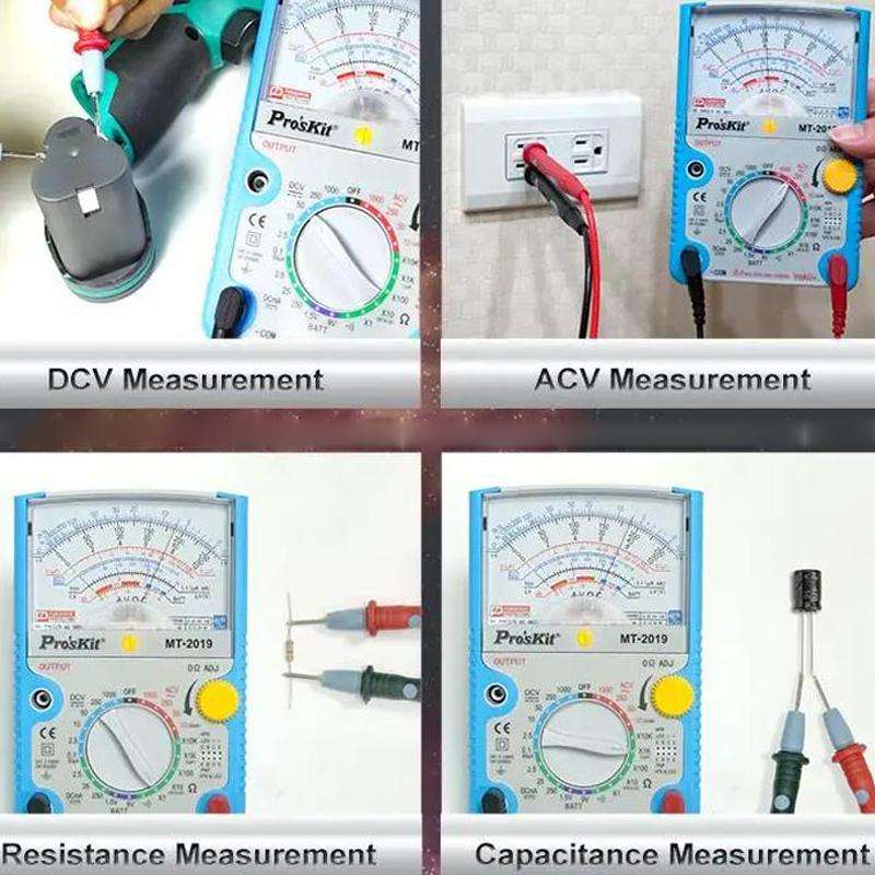 ProsKit MT-2019 Analog Multimeter 24 Range Mechanical High Precision Universal Meter