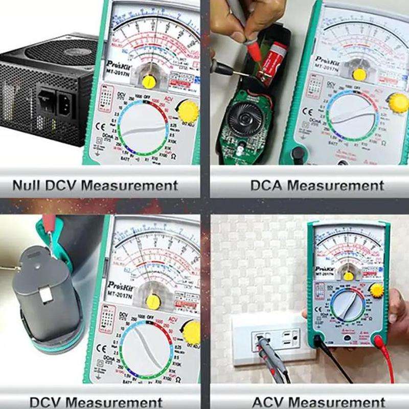 ProsKit MT-2017N Analog Multimeter 26 Range Misoperation-Proof Burn-Proof Electrical Meter