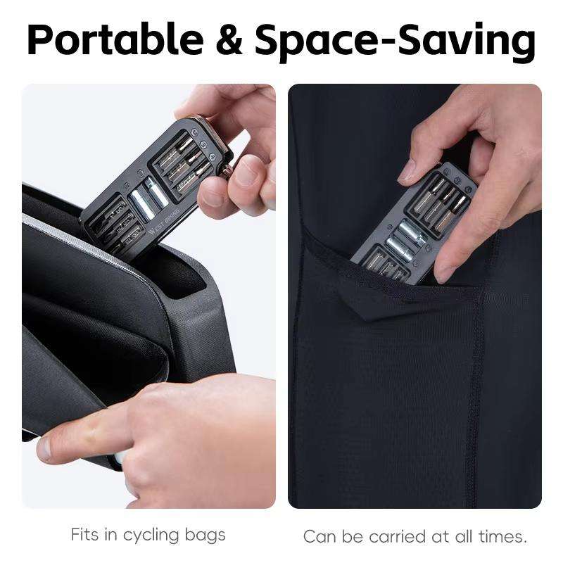 WEST BIKING 10-in-1 Bicycle Repair Tool Kit Bike Multi-Tool with Hex Keys, Adapter Soc ... (Black)