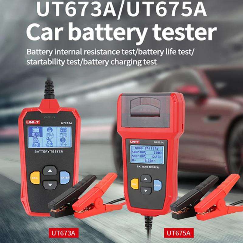 UNI-T UT673A Car Battery Tester For AGM/GEL/EFB & Standard Batteries 3-250Ah Capacity Analyzer