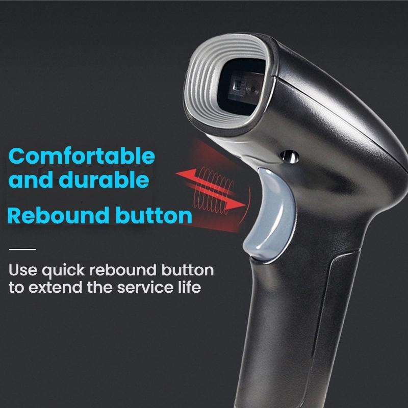 Payment QR Code Express Delivery Supermarket Product Code Block Barcode Scanner(Without Holder)