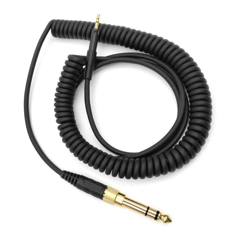 2.5mm To 3.5+6.35mm Plug Spring Headphone Cable for Sennheiser HD6 / HD8 / HD7 / HD598 ... (Black)
