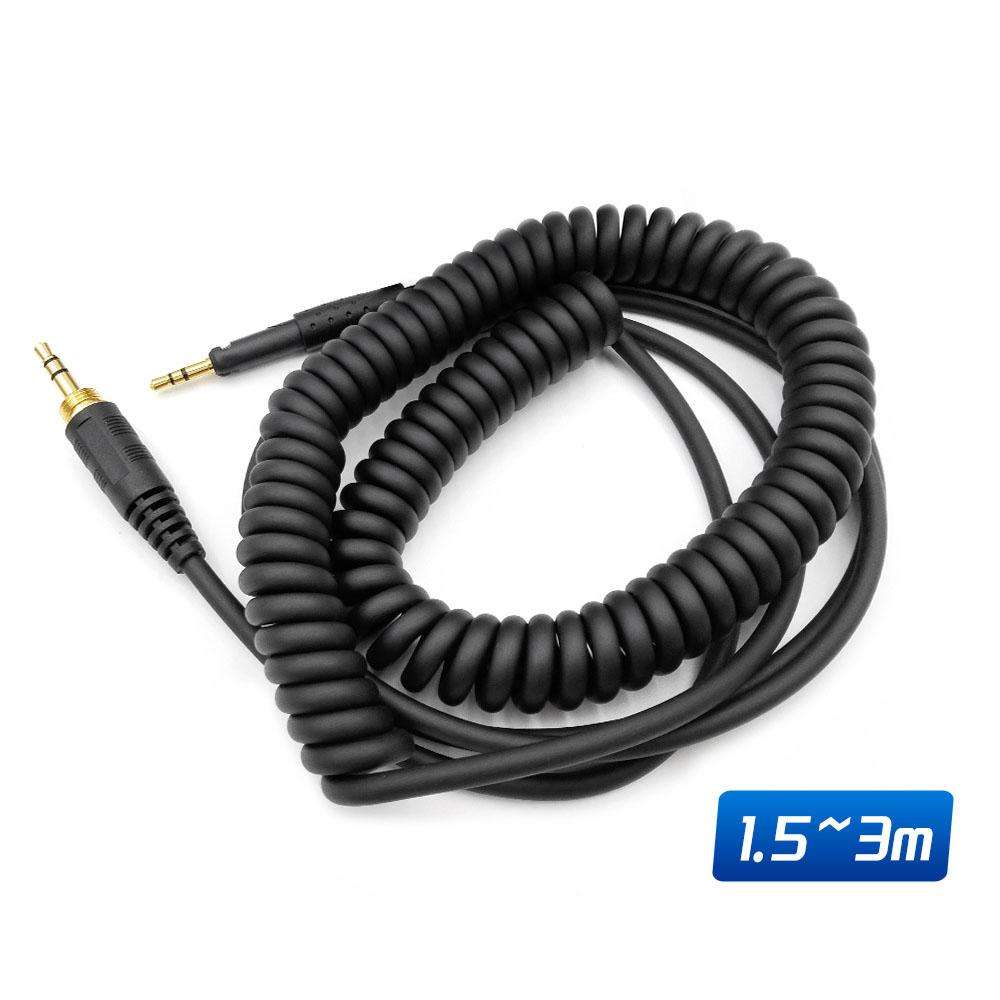 2.5mm To 3.5+6.35mm Plug Spring Headphone Cable for Sennheiser HD6 / HD8 / HD7 / HD598 ... (Black)