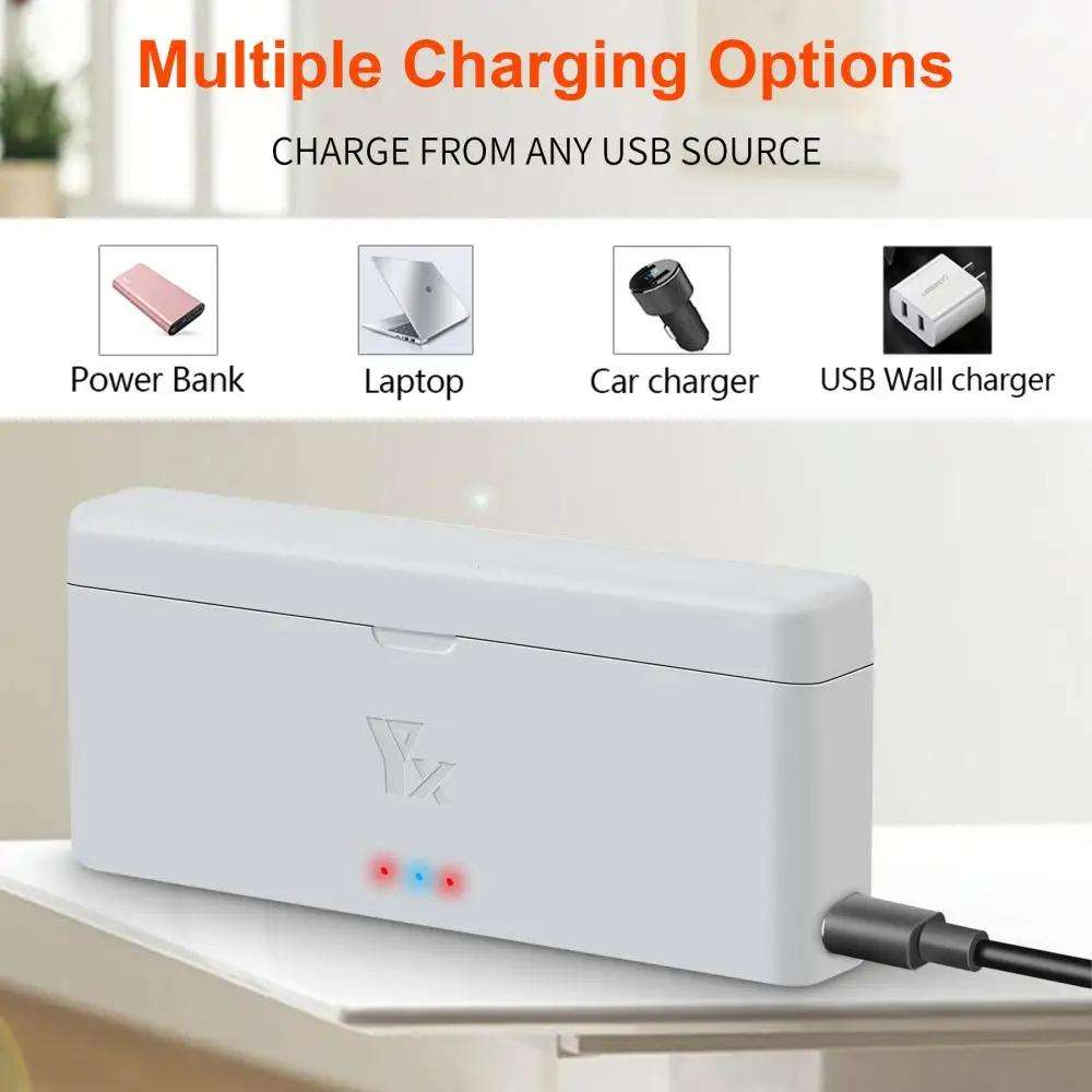 For Insta360 X4 YX 2-Slot Intelligent Charger Battery Charging Hub Storage Case(Gray)
