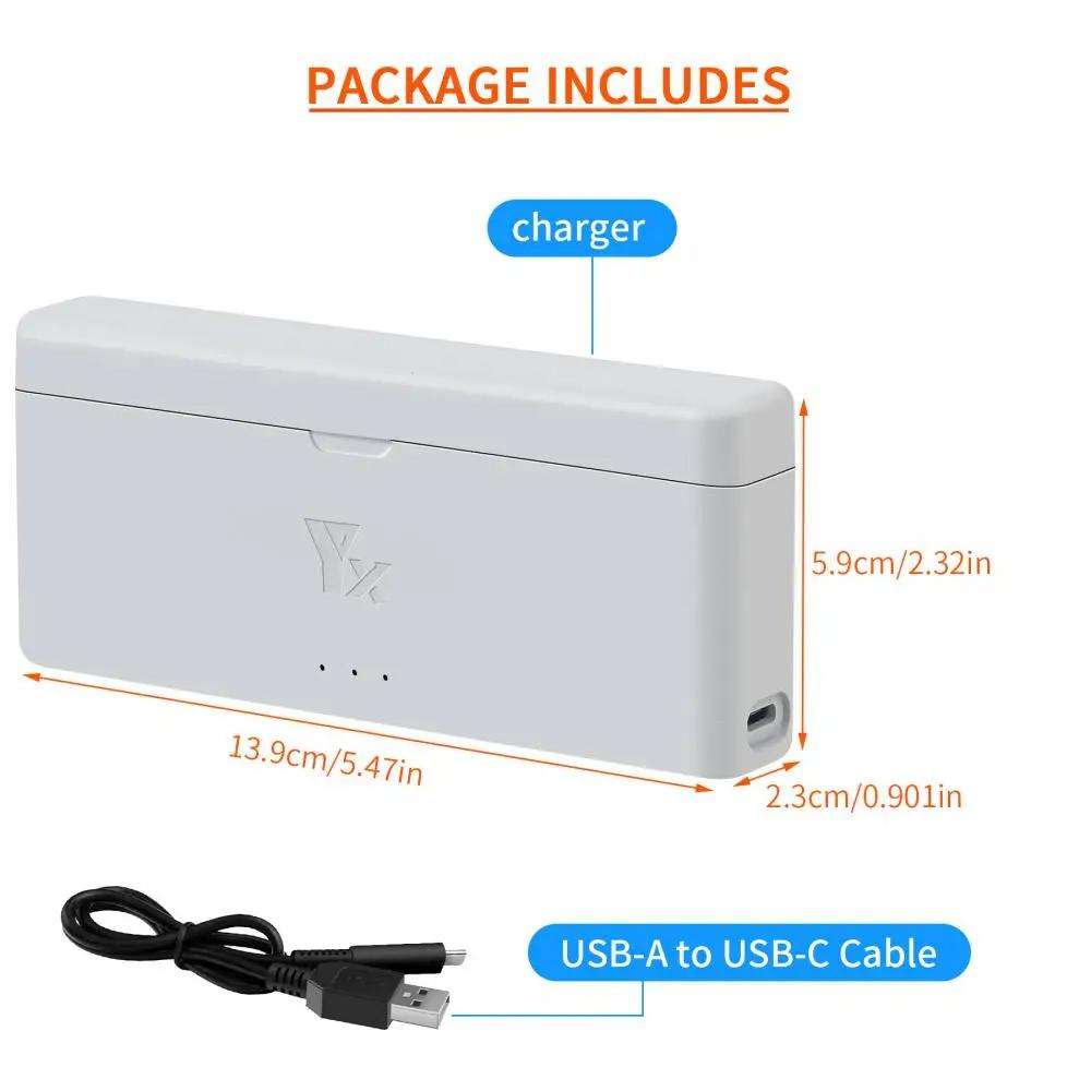 For Insta360 X4 YX 2-Slot Intelligent Charger Battery Charging Hub Storage Case(Gray)