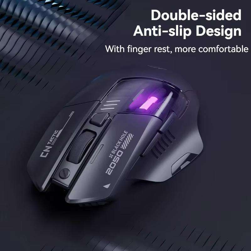 Inphic Bluetooth Wireless Mouse Office & Gaming LED Charging Mice, Spec: Dual Mode White