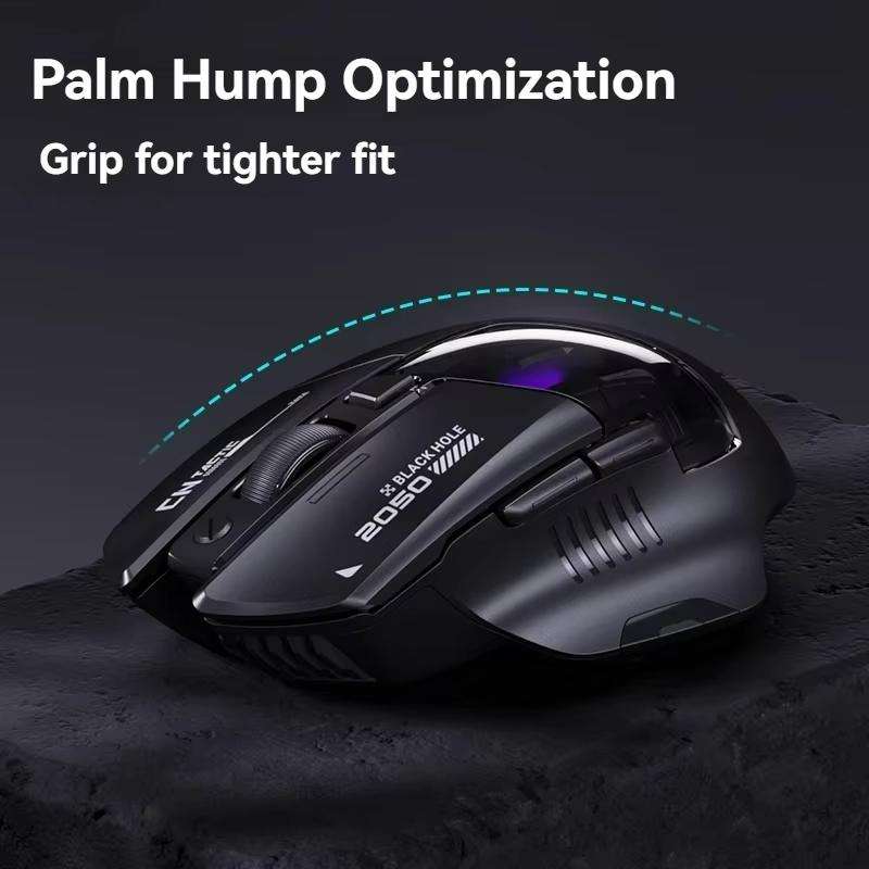 Inphic Bluetooth Wireless Mouse Office & Gaming LED Charging Mice, Spec: Dual Mode White