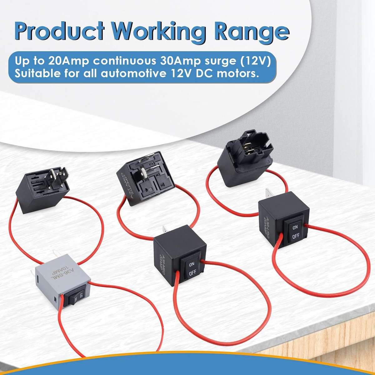 6-Piece Set 9038A Relay Bypass Switch Tester Kit With Wires For Electrical Testing