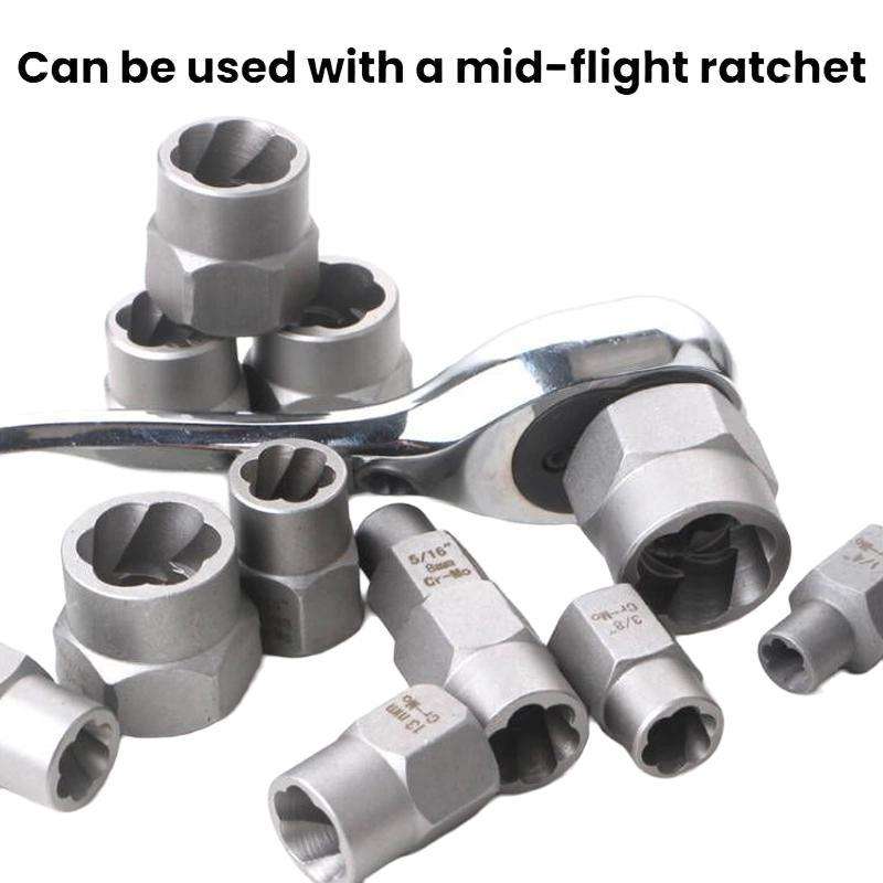 14pcs Damaged Nut Extractor Reverse-Thread Socket Screw Removal Tool