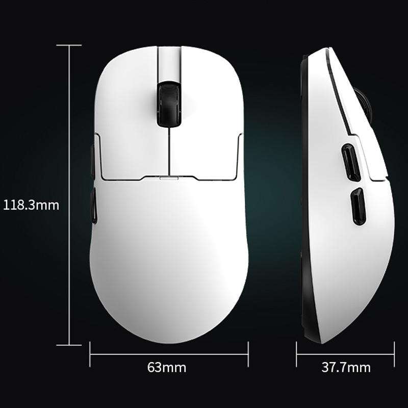 Ajazz AJ159P MC Tri-Mode Magnetic Wireless Mouse Ergonomic Lightweight Silent Gaming Mice(Black)