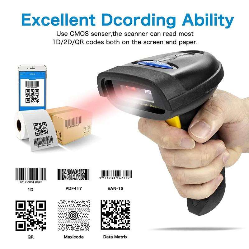 NETUM NT-1228BL Wireless 1D/2D Bluetooth Barcode Scanner Handheld QR Code Reader