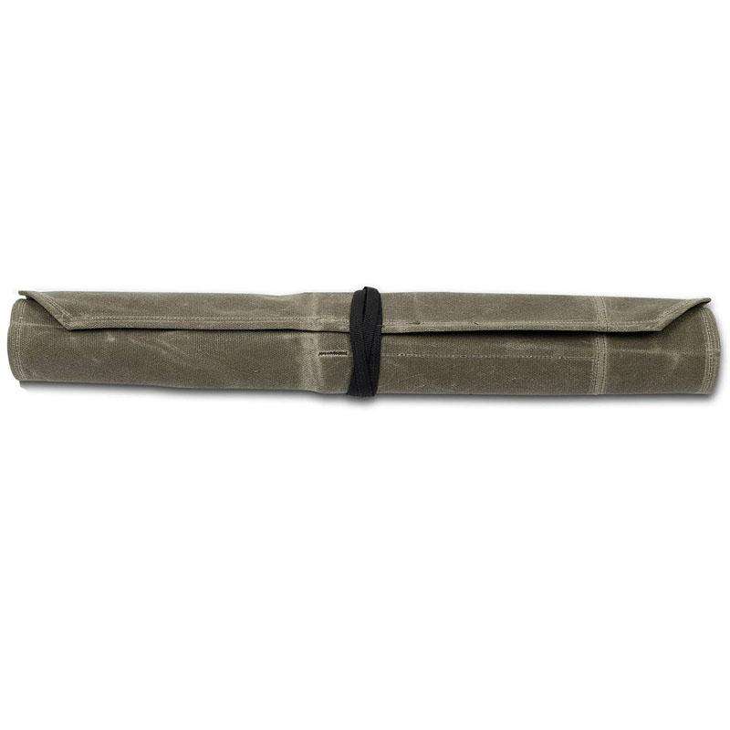Wet Wax Canvas Knife Organizer Picnic Portable Storage Bag(Army Green)