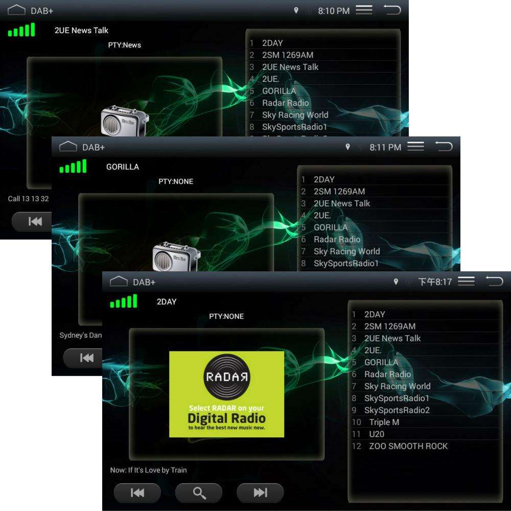 Android Car Universal DAB Module Digital Radio Navigation APP Control, Europe Only(Black)