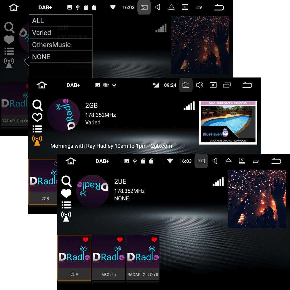 Android Car Universal DAB Module Digital Radio Navigation APP Control, Europe Only(Black)