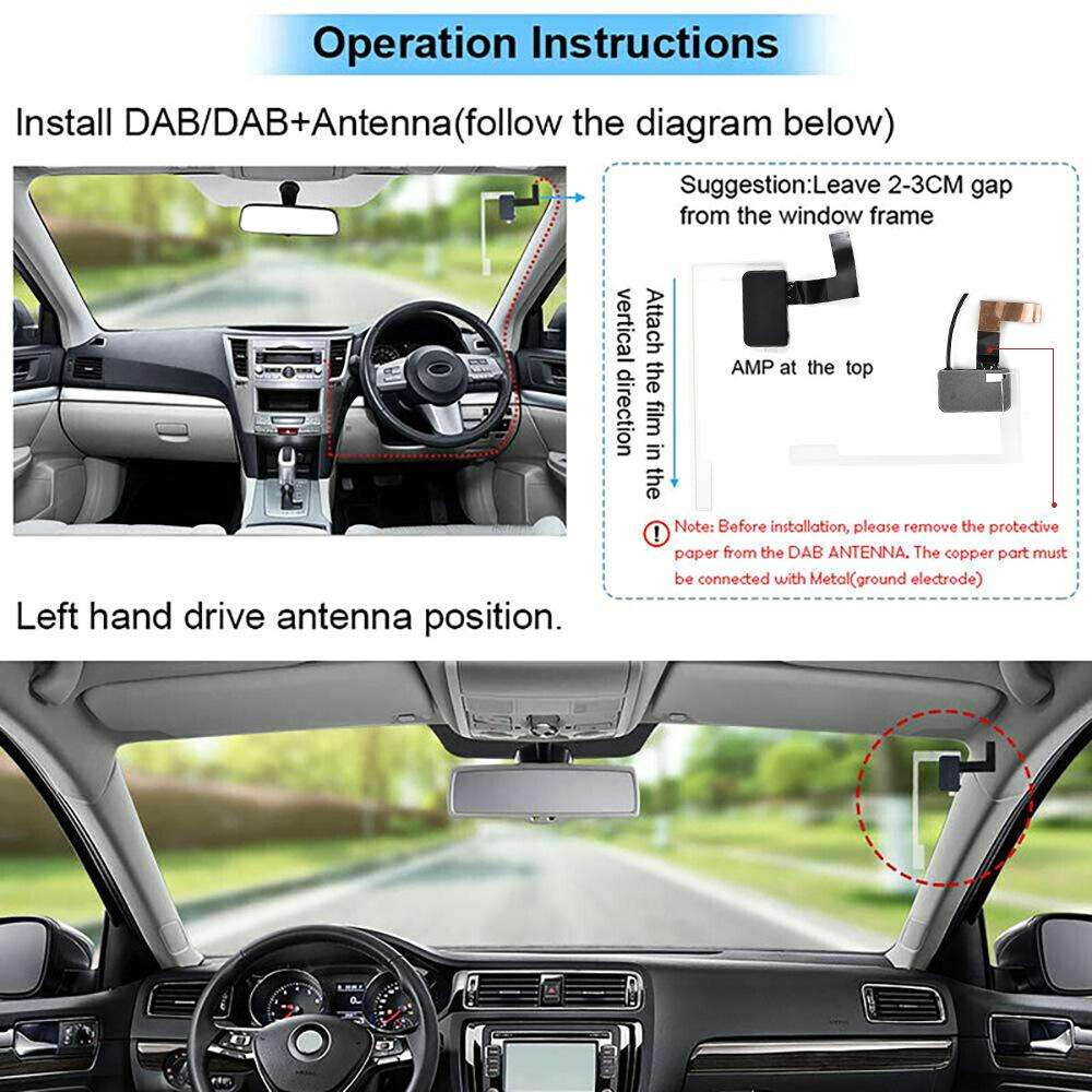Android Car Universal DAB Module Digital Radio Navigation APP Control, Europe Only(Black)