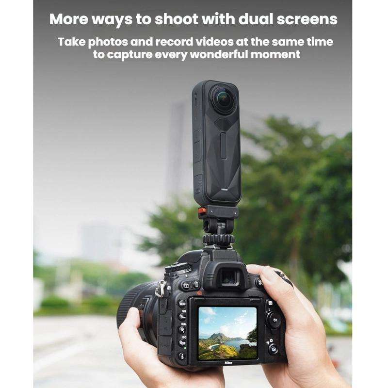 For Insta360 Flymile Quick-Release Cold Shoe Gimbal Magnetic Expansion Bracket(Black)