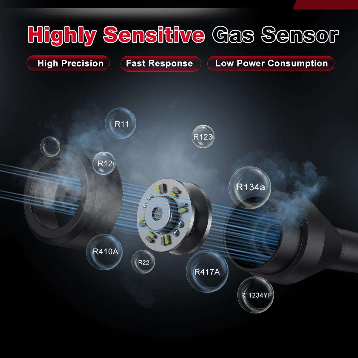 HABOTEST Car Air Conditioning Freon Refrigerant Leak Tester