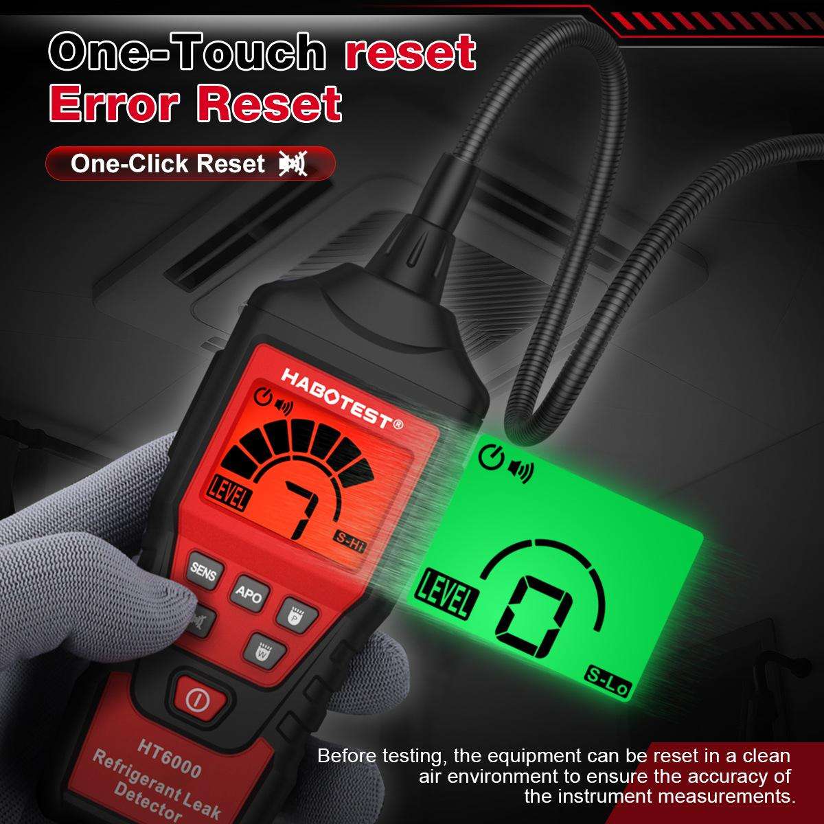 HABOTEST Car Air Conditioning Freon Refrigerant Leak Tester