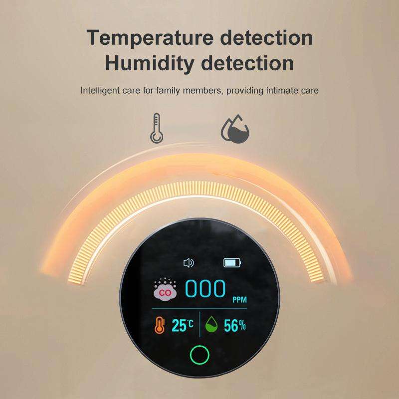 K5S Portable Digital Carbon Monoxide Detector Temperature And Humidity Detector