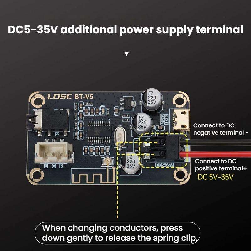 LQSC BT-V5 MP3 Bluetooth 5.1 Decoding Board DIY Modified Lossless Car Audio Receiver Module