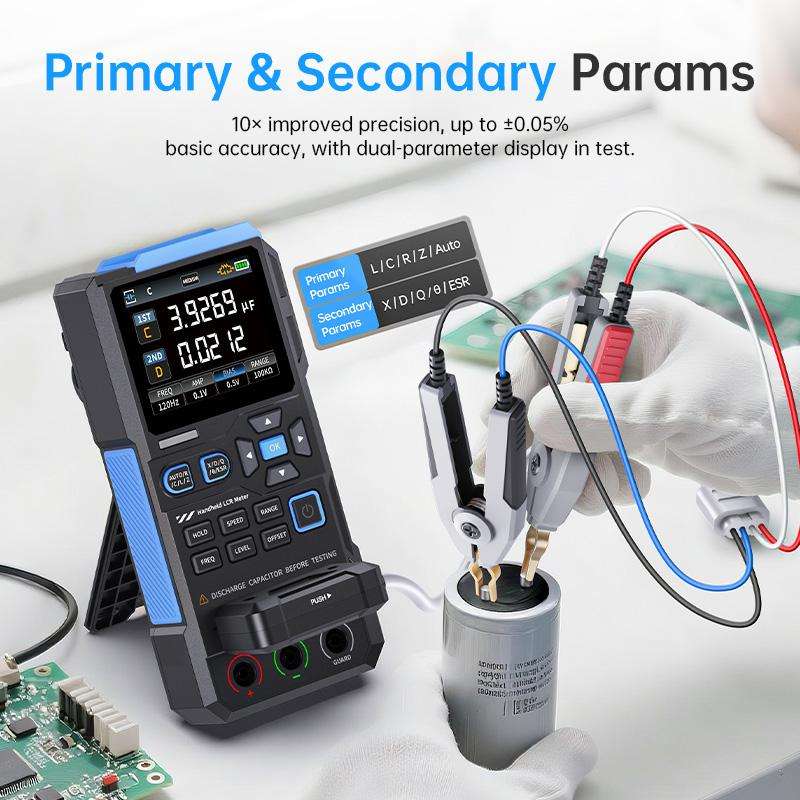 FNIRSI LC1020E Handheld Digital Bridge Tester Capacitance Resistance Inductance Tester