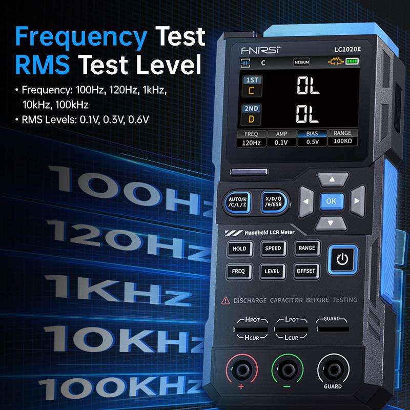 FNIRSI LC1020E Handheld Digital Bridge Tester Capacitance Resistance Inductance Tester