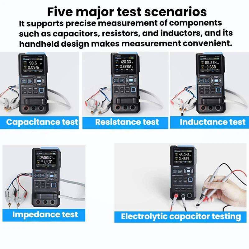 FNIRSI LC1020E Handheld Digital Bridge Tester Capacitance Resistance Inductance Tester