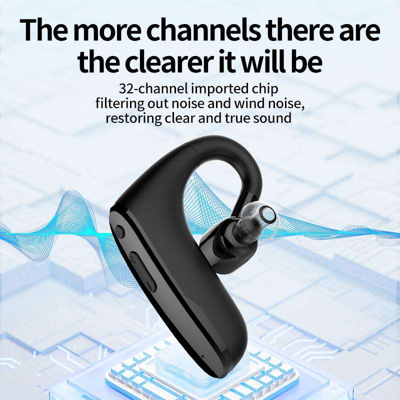32-channel Dual Intelligent Noise Reduction Hearing Aid Wireless Bluetooth Earphone(Black)