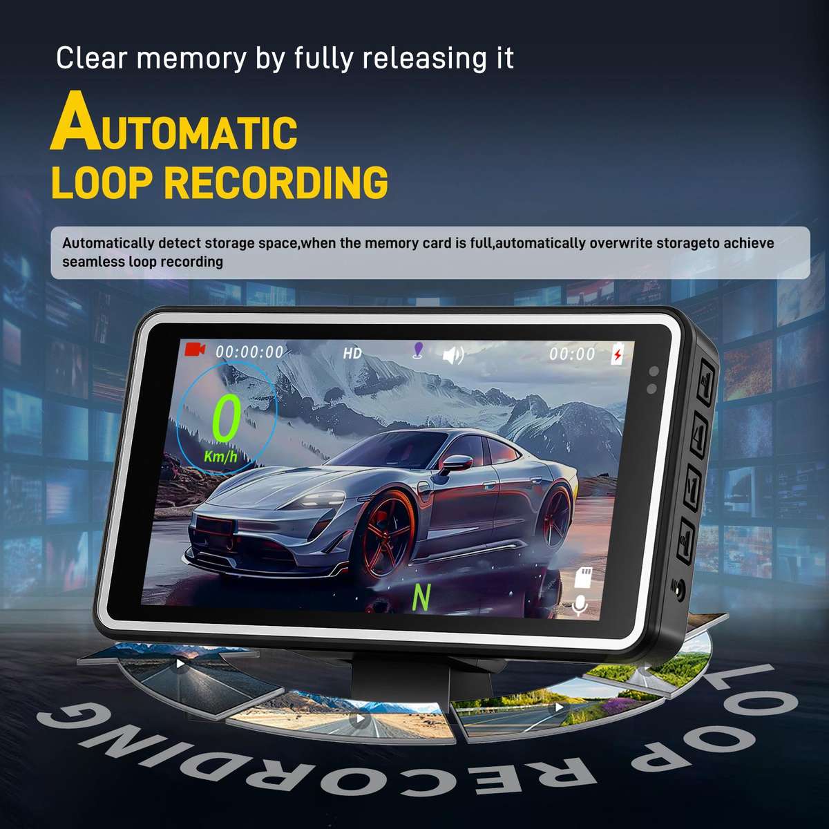 5 Inch 1080P Car Camera With WIFI HUD Display Car DVRs