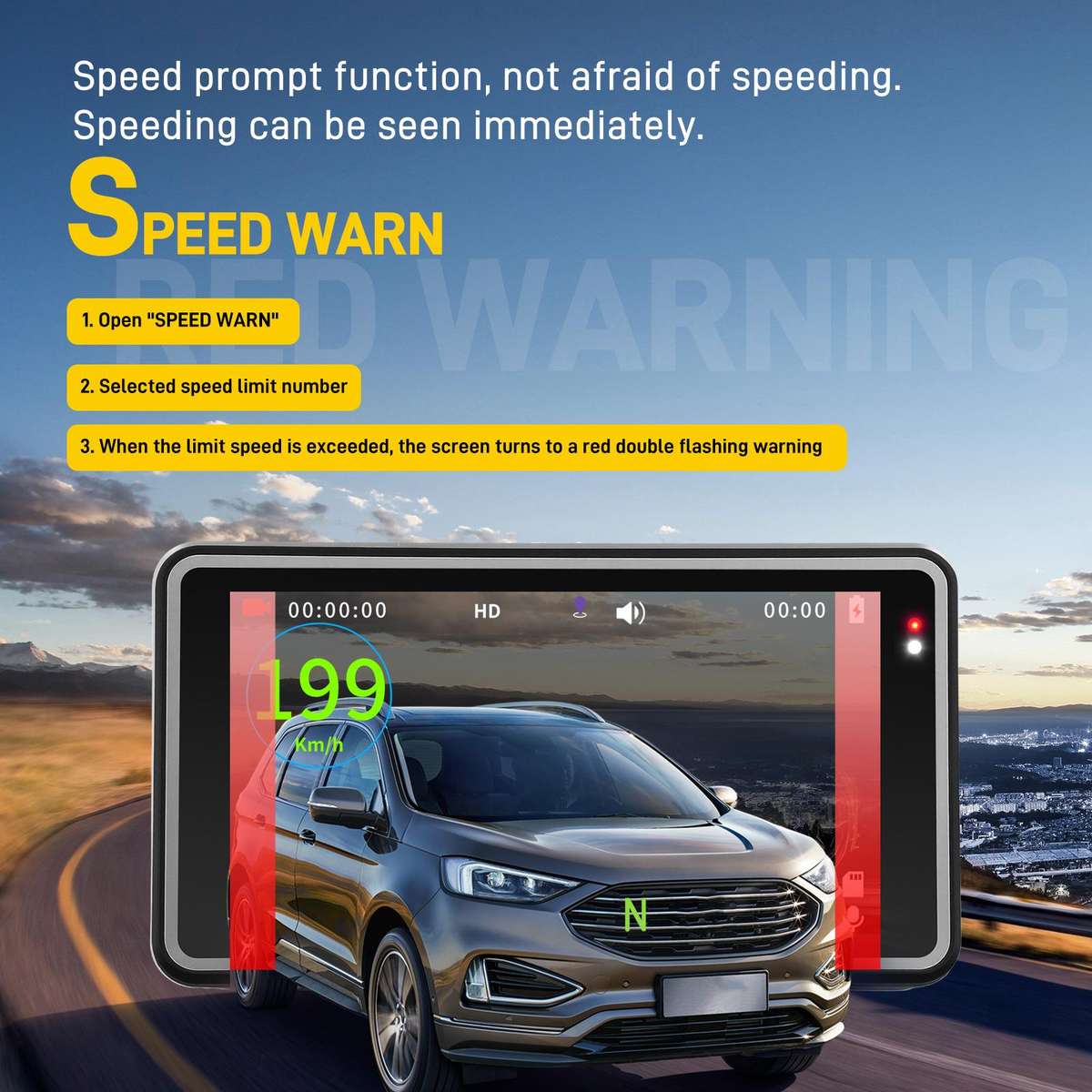 5 Inch 1080P Car Camera With WIFI HUD Display Car DVRs