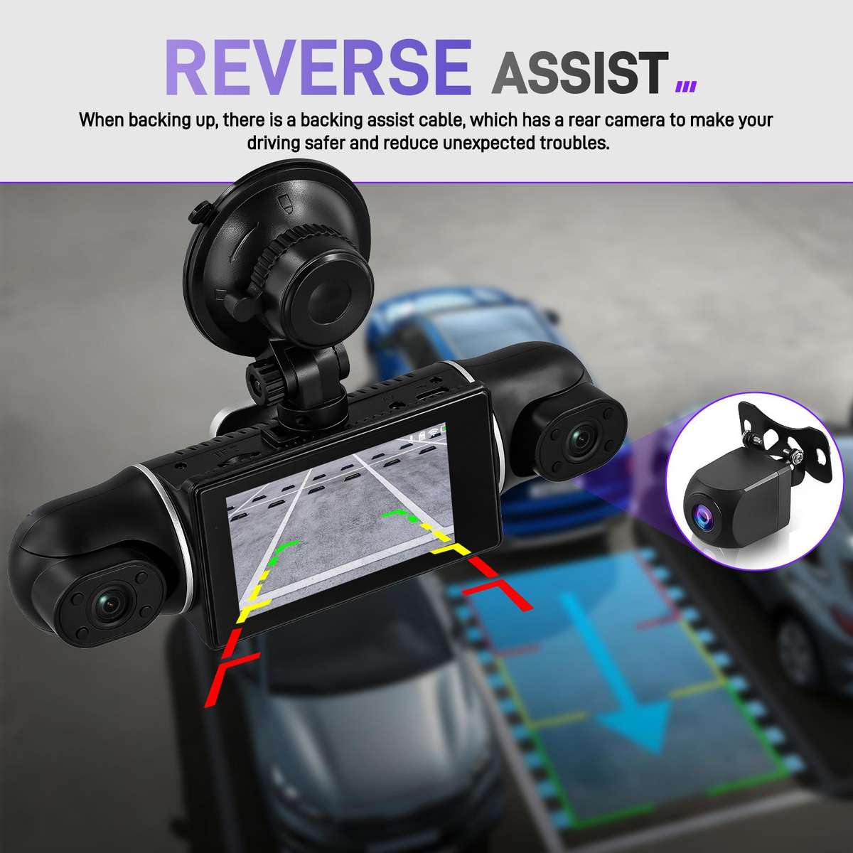 3 Inch 2K Car DVR Camera WIFi Quad Record HD Car Recorder With 1080P Gravity Sensor