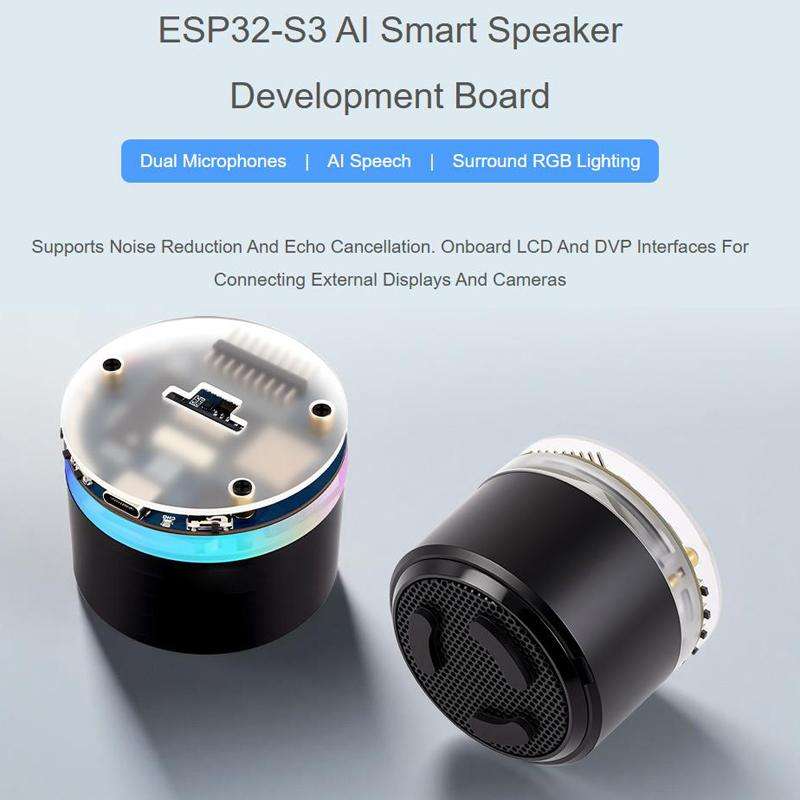 WAVESHARE ESP32-S3 AI Smart Speaker Development Board Dual-Mic Noise Reduction Echo Cancellation Sur