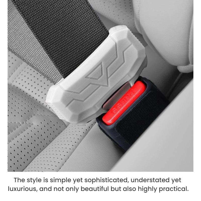For Leapmotor B10 Silicone Seatbelt Fixing Anti-collision Buckle Protective Cover(Black)