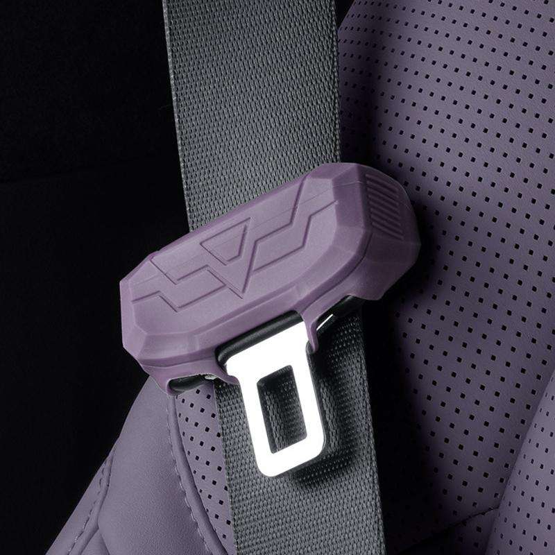 For Leapmotor B10 Silicone Seatbelt Fixing Anti-collision Buckle Protective Cover(Black)